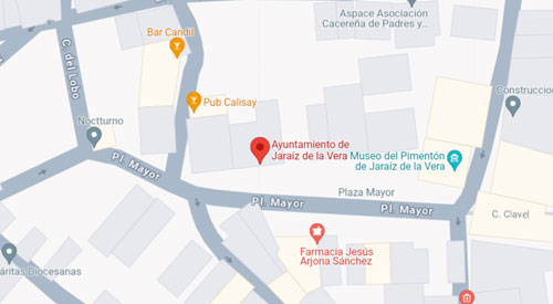 mapa Registro Civil Juzgado de Paz de Jaraíz de la Vera