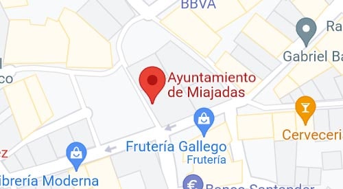 mapa Registro Civil Juzgado de Paz de Miajadas