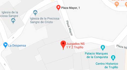 plano situación registro civil de Trujillo