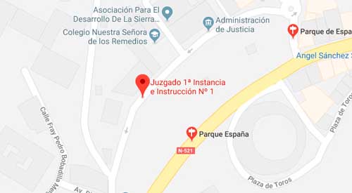 plano Registro Civil de Valencia de Alcántara